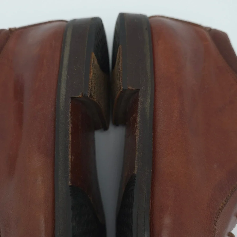 Johnston & Murphy Chukka Boots Mens 9.5 Leather Brown Cap Toe Made in Italy Work